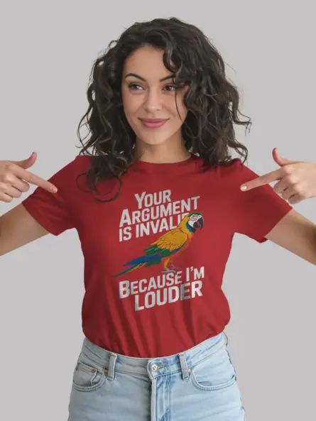 Red macaw shirt – hybrid macaw mom tee, funny bird tee