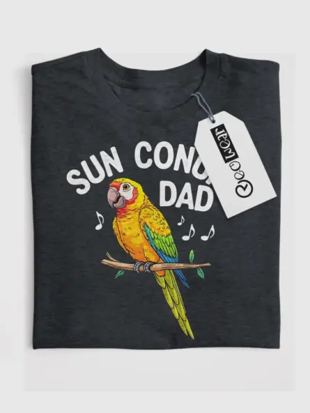 Parakeet shirt, dark heather cute bird t-shirt, pet parrot tee, green budgie graphic