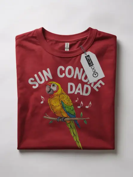 Parakeet shirt, red bird dad top, funny budgie lover gift, musical parrot shirt