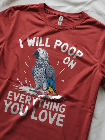 Red parrot shirt – funny quote tee for bird fans