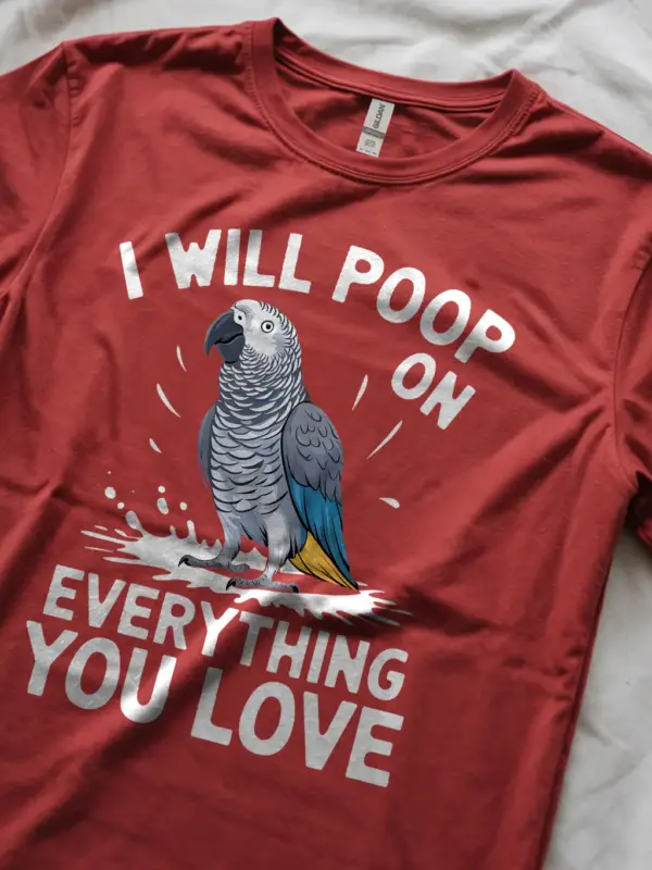 Red parrot shirt – funny quote tee for bird fans