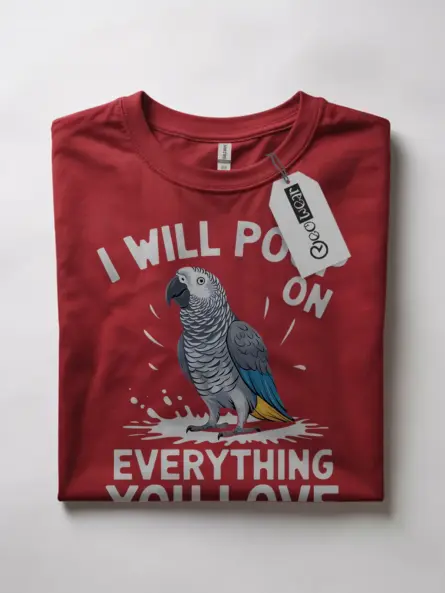 Red parrot shirt – funny quote tee for bird fans
