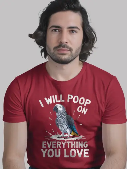 Red parrot shirt – funny quote tee for bird fans