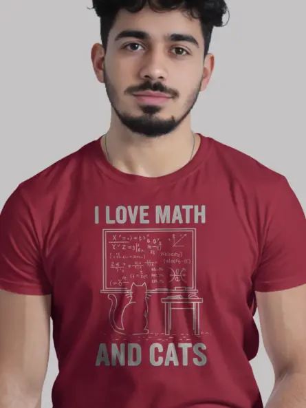 I Love Math And Cats Shirt