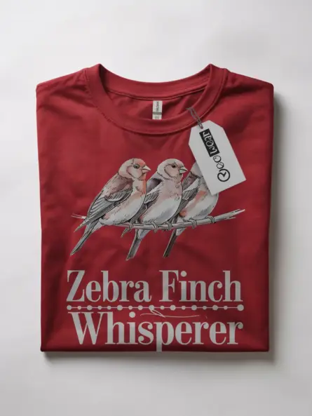 Zebra Finch Shirt, red finch lover shirt, Zebra Finch Whisperer tee, Birdwatcher clothing
