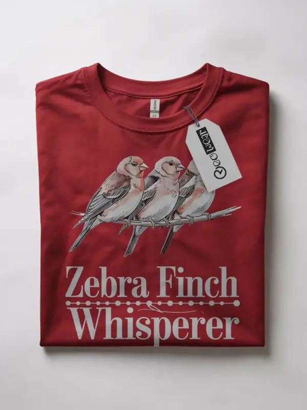 Zebra finch shirt, red finch lover shirt, zebra finch whisperer tee, birdwatcher clothing