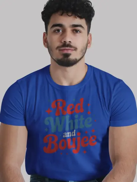 Red white and boujee shirt, memorial day tee, 4th of july shirt – royal blue