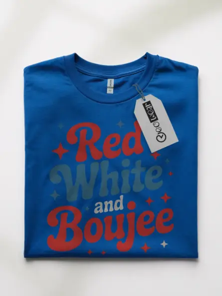 Red white and boujee shirt, memorial day tee, 4th of july shirt – royal blue