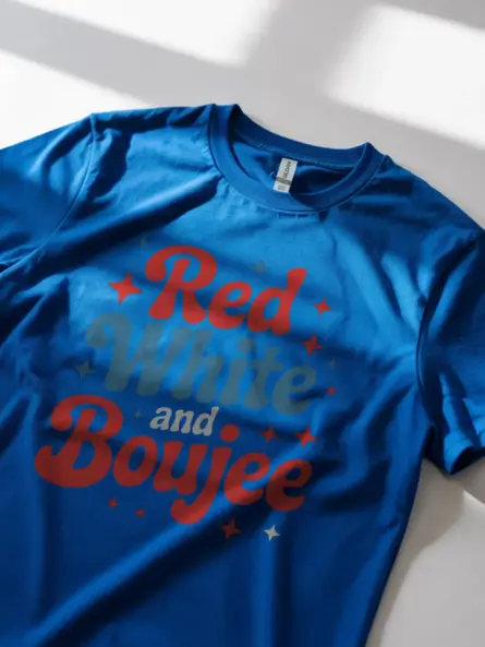 Red white and boujee shirt, memorial day tee, 4th of july shirt – royal blue