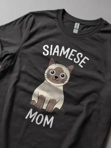 Dark heather siamese cat mom shirt – funny pet t-shirt