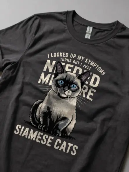 Dark heather siamese cat shirt – cute siamese cat lover t-shirt