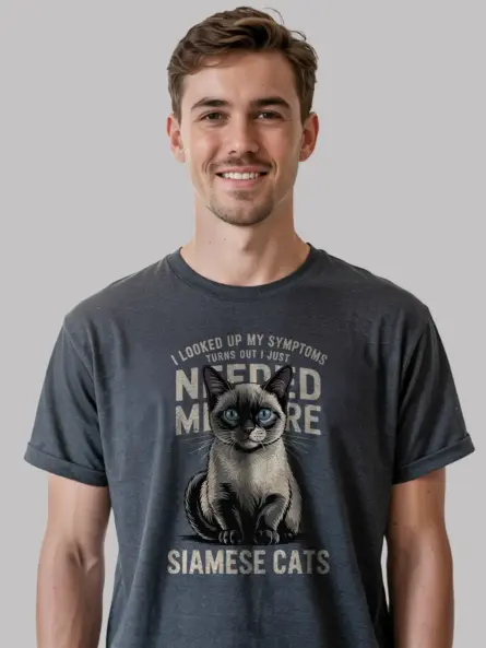 Dark heather siamese cat shirt – cute siamese cat lover t-shirt