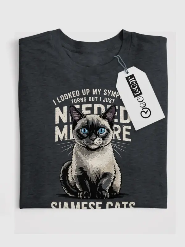 Dark heather siamese cat shirt – cute siamese cat lover t-shirt