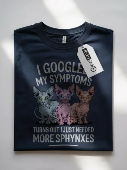 Navy sphynx cat symptoms shirt – cute pet tee