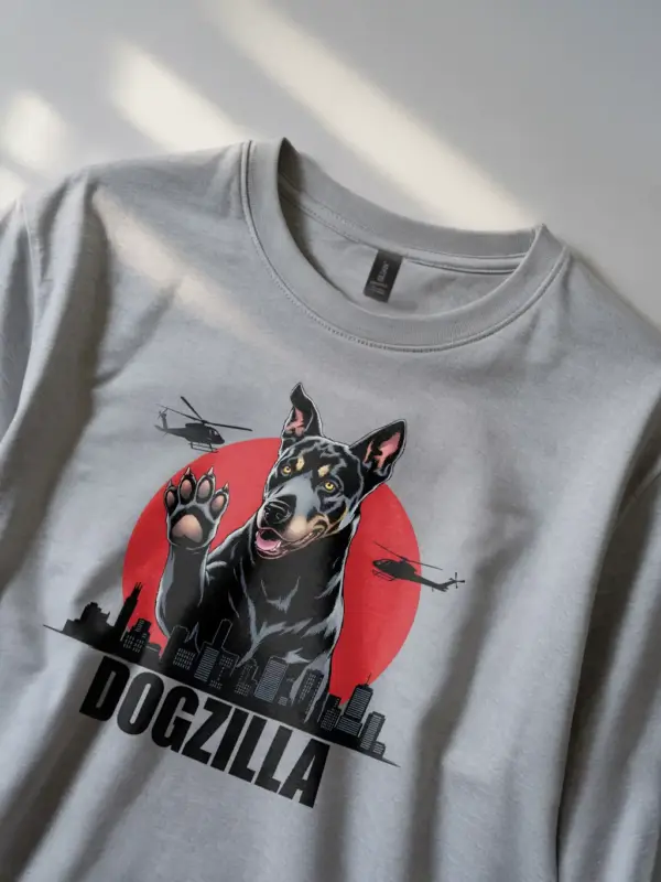Dogzilla shirt on sport grey – funny dogzilla shirt for men and women