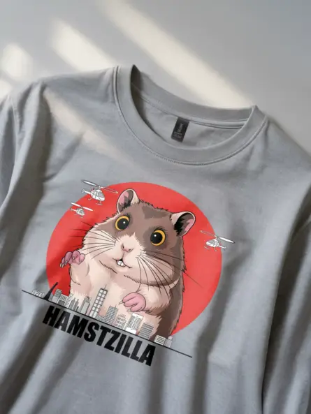 Hamsterzilla shirt - sport grey