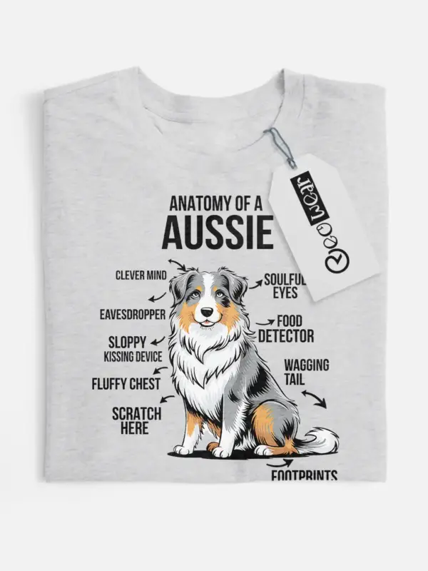 Sport grey australian shepherd diagram tee