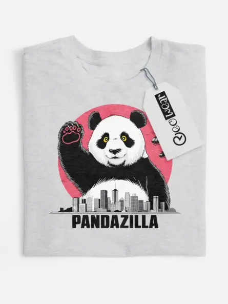 Pandazilla giant panda shirt sport grey color