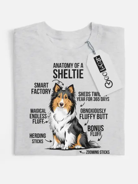 Sheltie shirt, herding dog shirt, funny dog lover tee – sport grey