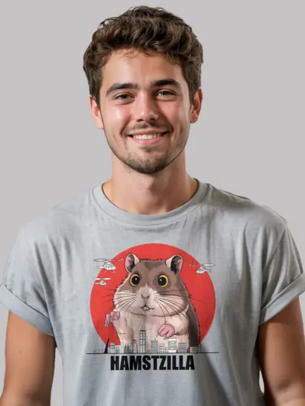 Hamsterzilla shirt - sport grey
