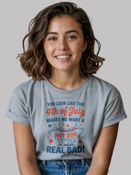 You look like the 4th of july shirt in sport grey – hot dog lover shirt, makes me want a hot dog shirt
