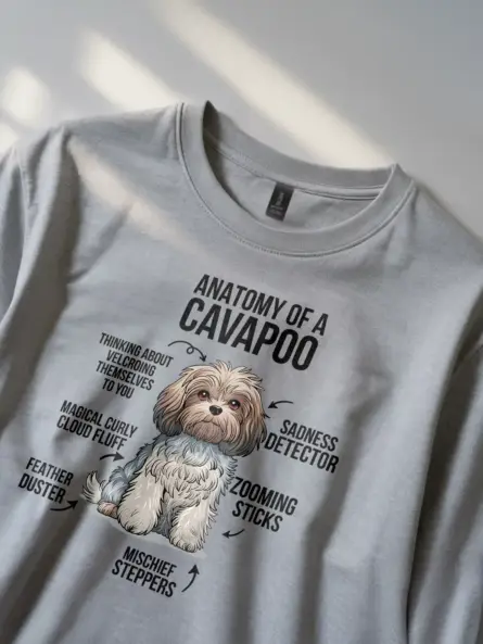 Cavapoo shirt, designer dog breed shirt, funny dog lover shirt – sport grey