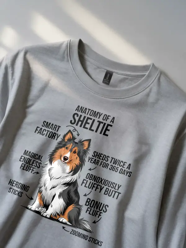 Sheltie shirt, herding dog shirt, funny dog lover tee – sport grey