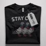 Stay coo pigeon shirt in black – funny bird lover gift, animal pun t shirt, pigeon tee