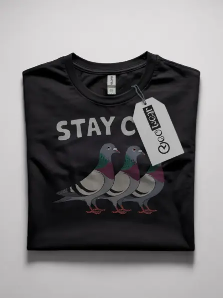Stay Coo Pigeon Shirt in Black – Funny Bird Lover Gift, Animal Pun T Shirt, Pigeon Tee