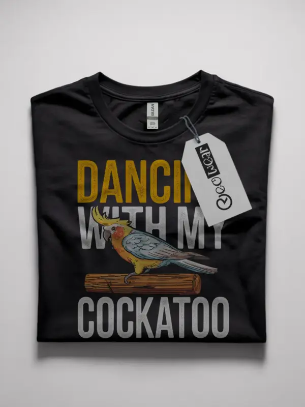 Sulphur-crested cockatoo shirt, funny parrot lover gift, black bird shirt, cockatoo mom dad