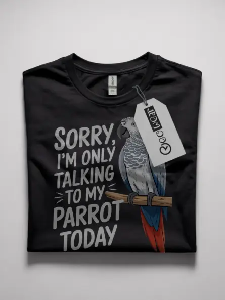 Talking to my parrot today shirt in black – african grey parrot shirt, funny bird lover gift