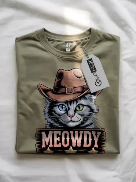 Military green turkish angora meowdy shirt – pet cat mom dad tee