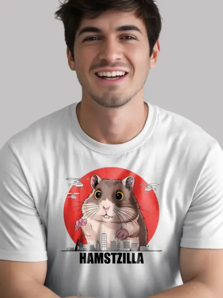Hamsterzilla shirt - white