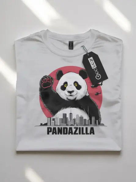 Pandazilla giant panda shirt white color