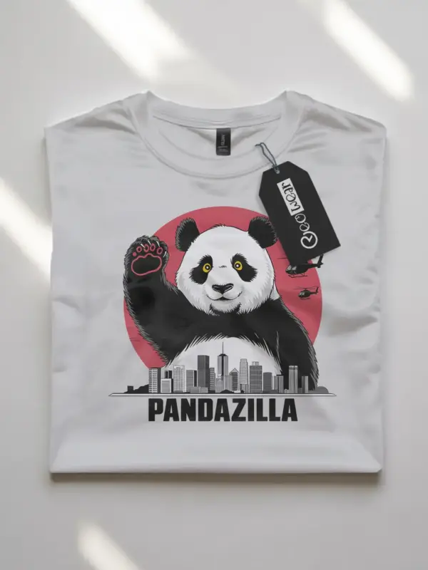 Pandazilla giant panda shirt white color