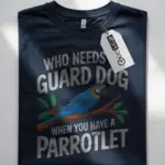 Navy parrot shirt – talking to my parrot today tee, cute pet bird tshirt