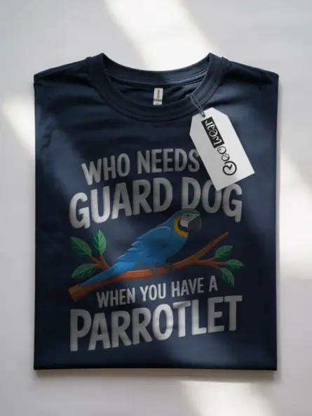 Navy Parrot Shirt – Talking to My Parrot Today Tee, Cute Pet Bird Tshirt