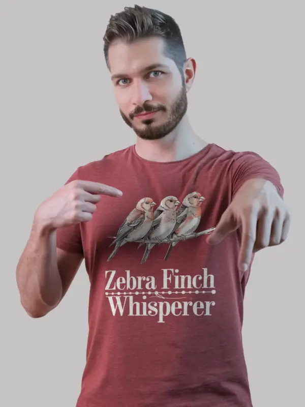 Zebra finch shirt, red finch lover shirt, zebra finch whisperer tee, birdwatcher clothing