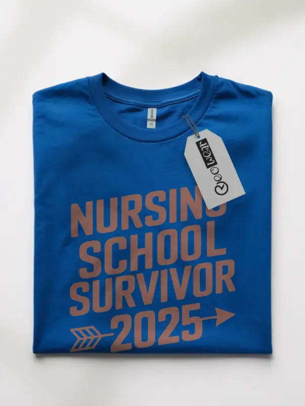 Royal blue nursing school survivor 2025 shirt – nurse pride tee