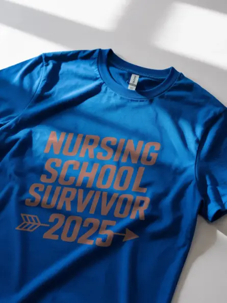 Royal blue nursing school survivor 2025 shirt – nurse pride tee