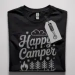 minimalist happy camper t shirt