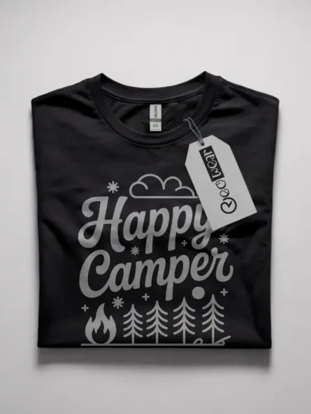 minimalist happy camper t shirt