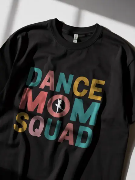 Dance mom squad tee in black – women’s dance shirt