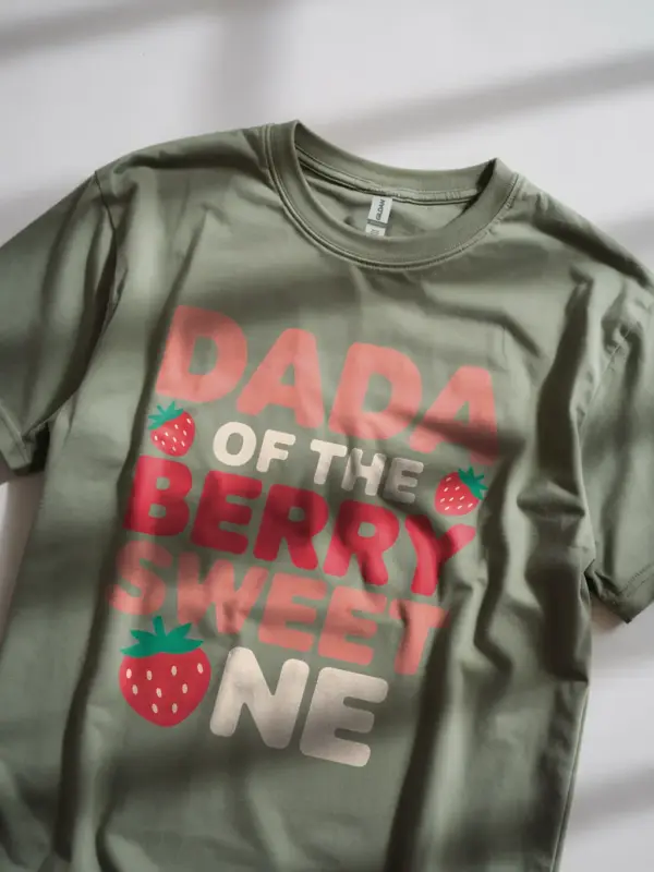 Military green berry sweet one dada shirt – dad strawberry shirt