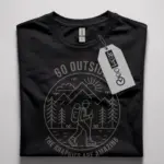minimalist hiking graphic t-shirt