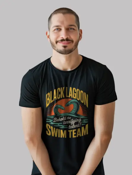 Black Monster Swim Club T-Shirt lifestyle angle