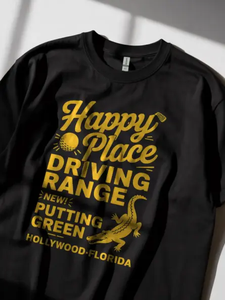 Black Retro Driving Range T-Shirt