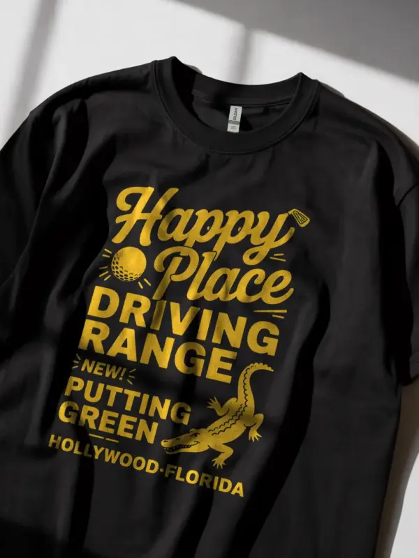 Black Retro Driving Range T-Shirt