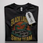 retro black lagoon swim team t-shirt