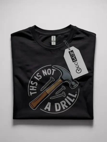 hammer and nails this is not a drill t shirt